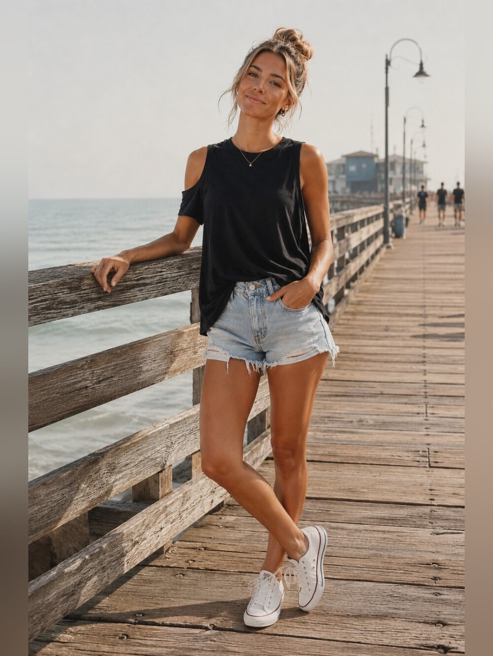WILT Asymmetrical Cold Shoulder Sleeveless Crewneck Slub Knit Tank Women's XS